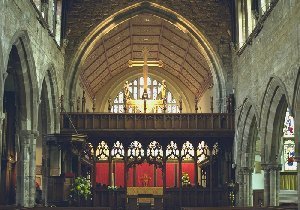 The nave of St Peter's Church, Nottingham, looking east